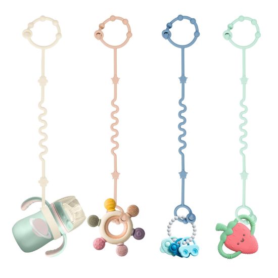 Picture of Toy Straps for Baby,Silicone Setpacifier Clip,Applies to Car Seat Toy,Teether Toy,High Chair,Stroller Accessories,Baby Toy Clips,Cribs,Rocking Chair