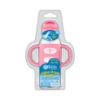 Picture of Dr. Brown's Milestones Narrow Sippy Straw Bottle, Spill-Proof with 100% Silicone Handles and Weighted Straw, 8 oz/250 mL, Pink, 6m+