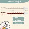Picture of 6-Pack Silicone Pacifier Clips for Babies, Safe Teething Beads, Rust-Free Holders, Baby Boy and Girl Essentials, Newborn Must-Have Accessories, BPA-Free