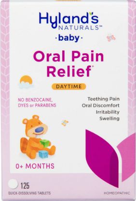 Picture of Hyland's Baby Daytime Soothing Tablets with Chamomilla, Natural Relief of Oral Discomfort, Irritability, and Swelling, (Pack of 1, 125 Count Total)