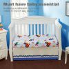 Picture of Everyday Kids Baby Boy Fitted Crib Sheet, Under Construction, 100% Soft Breathable Microfiber Baby Sheet, Fits Standard Size Crib Mattress 28in x 52in, Nursery Sheet