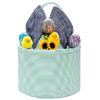Picture of Easter Basket Seersucker Egg Hunt Bunny Baskets for Kids with Cute Rabbit Ears Stripe Storage Gifts Candies Personalized Easter Party Gifts.………
