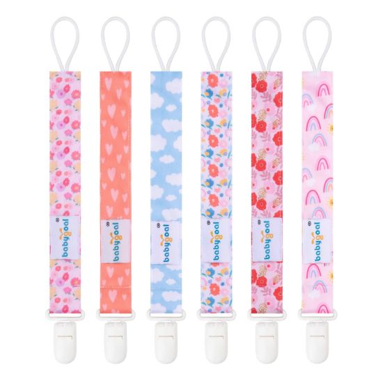 Picture of Babygoal Pacifier Clips, 6 Pack Pacifier Holder for Boys and Girls Fits Most Pacifier Styles & Baby Toys and Baby Gift 6PS36