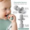 Picture of SAMiGO Silicone Baby Spoons Self Feeding 6+ Months - Infant Toddler Utensils - First Stage Baby Led Weaning Feeding Supplies - Set of 3 Pack