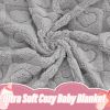 Picture of Plush Soft with Heart Checkered Baby Blanket,Fleece Infant Toddler Blankets for Girls Boys,Warm Lightweight Breathable Newborn Receiving Blankets for Crib Stroller 30"×39" (Gray,Heart)