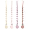 Picture of Cuddle Campus Silicone Pacifier Clip Holder with One Piece Design, Pack of 4 Soft Flexible Binky Clips with Texture for Baby Boy and Girl Set 5(6M+)