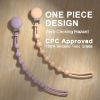 Picture of Cuddle Campus Silicone Pacifier Clip Holder with One Piece Design, Pack of 4 Soft Flexible Binky Clips with Texture for Baby Boy and Girl Set 5(6M+)