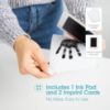 Picture of Pearhead Clean-Touch Baby Ink Pad, No Mess Clean-Touch Ink Pad with Imprint Cards, Safe for Skin, Perfect DIY Handprint and Footprint Keepsake for Family - Black, Medium/Large