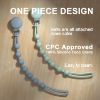 Picture of Cuddle Campus Pacifier Clip,Pack of 5 Pacifier Holder Clip with One Piece Design,Soft Flexible Silicone Baby Pacifier Holder with Texture for Boy and Girl