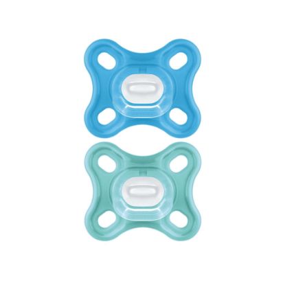 Picture of MAM Comfort Baby Pacifiers, Lightweight One-Piece Full Silicone Binky for Newborns 0-3 Months, BPA-Free Nipple, Easy to Clean Pacifier, Best for Breastfed Babies, with Sterilizer Case, 2 Count Binkies