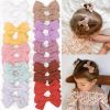 Picture of CÉLLOT Girls Hair Bows Linen Fabric 3.5" Bows Alligator Clips Hair Accessories for Little Girls Toddlers Kids and Teens,20 Pieces