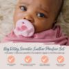 Picture of Itzy Ritzy Silicone Pacifiers for Newborn - Sweetie Soother Pacifiers Feature Collapsible Handle & Two Air Holes for Added Safety; for Ages Newborn and Up, Set of 2 in Light Pink & Dark Pink