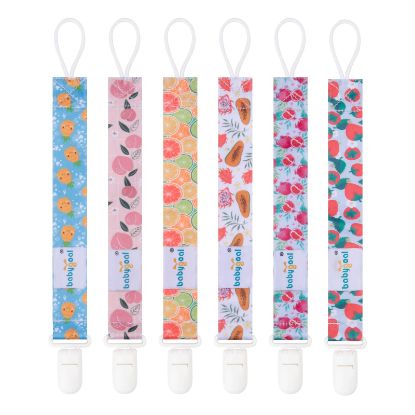 Picture of Babygoal Fruit Pacifier Clips, 6 Pack Binky Paci Holder and Leash for Boys and Girls Fits for Most Pacifier, Binkie Styles & Baby Teethers & Toys and Gift 6PB17