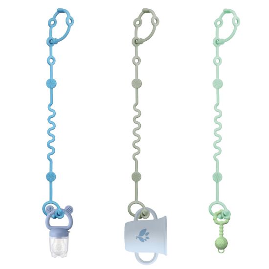 Picture of LittleHugs Toy Straps for Baby, boy-3pcs Adjustable Toy Holder for Stroller Accessories, Silicone Baby Tether Pacifier Clip, No Throw Baby Travel Essential Leash for High Chair, Car Seat (boy-3 Pack)
