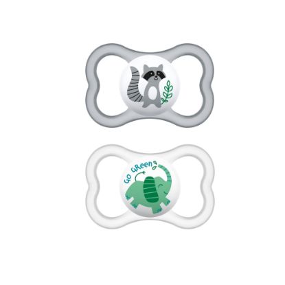 Picture of MAM Air Baby Pacifier, for Sensitive Skin, Sterilizer Case, 2 Pack, 16+ Months, Unisex
