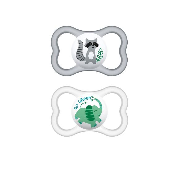 Picture of MAM Air Baby Pacifier, for Sensitive Skin, Sterilizer Case, 2 Pack, 16+ Months, Unisex