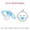 Picture of MAM Air Baby Pacifier, for Sensitive Skin, Sterilizer Case, 2 Pack, 16+ Months, Unisex