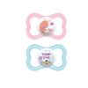 Picture of MAM Air Modern Pacifiers (2 Pack), MAM Sensitive Skin Pacifier 16+ Months, Best Pacifier for Breastfed Babies, Baby Girl Pacifiers, Pink