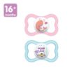 Picture of MAM Air Modern Pacifiers (2 Pack), MAM Sensitive Skin Pacifier 16+ Months, Best Pacifier for Breastfed Babies, Baby Girl Pacifiers, Pink