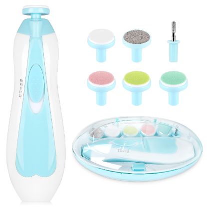 Picture of Baby Nail Trimmer Electric,Baby Nail Clippers, 6 in 1 Baby Nail File,Nail File Baby Grooming Kit Manicure Set for Toddler or Adults