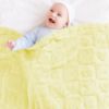 Picture of Yurhap Fleece Baby Blanket Heart Checkered Blanket, Ultra Soft Cozy Baby Blankets for Girls Boys, Fluffy Infant Toddler Newborn Receiving Blankets for Crib Stroller 30”×40” (Yellow)