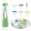 Picture of Baby Nail Trimmer Electric-12 in 1 Baby Nail Clippers Safe Baby Nail File Kit with a Nail Clipper, Scissor, Tweezers, and Nail Files (Green)