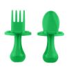 Picture of EZTOTZ Self Feeding Baby Utensils - Mini Baby Spoon & Baby Fork Training Set for Baby Led Weaning - Anti-Choke Toddler Silverware - 6-12 Months+ - Safe, Non-Toxic & BPA Free - Made in USA