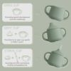 Picture of Moonkie Silicone Baby Sippy Cups | 3 Stages Training Cup Straw Cup for Infants Toddlers and Kid | 4 oz 1Pack