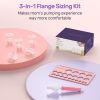 Picture of Nuliie 10PCS Flange Sizing Kit 13/15/17/19/21mm for 24mm Flange/Shield of Most Pumps, Silicone Flanges Insert for Momcozy/Spectra Electric Breast Pump, Breastfeeding Essential Pumping Kit for Moms
