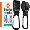 Picture of Baby Uma Stroller Hooks for Bags (2 Pack) - Universal Stroller Clips and Hooks, Non-Slip with One-Hand Opening, 11 lb Weight Capacity, Baby Travel Essential