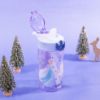 Picture of Zak Designs Disney Frozen Sage Kids Water Bottle For School or Travel, 16oz Durable Plastic Water Bottle With Straw, Handle, and Leak-Proof, Pop-Up Spout Cover (Anna, Elsa, Olaf)