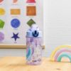 Picture of Zak Designs Disney Frozen Sage Kids Water Bottle For School or Travel, 16oz Durable Plastic Water Bottle With Straw, Handle, and Leak-Proof, Pop-Up Spout Cover (Anna, Elsa, Olaf)