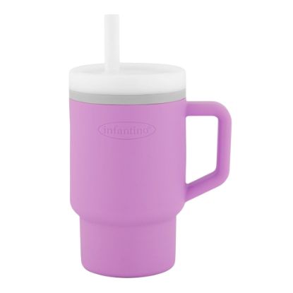 Picture of Infantino My 1st Tumbler - Adorable Miniature Tumbler with Leak-Resistant Straw and Toddler-Friendly Handle, Encourages Hydration, Easy to Clean, 9 fl. oz, Lilac