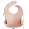 Picture of PandaEar Silicone Bibs for Babies Toddlers Girls| Adjustable Waterproof BPA Free Soft Durable Bibs for eating with Large Pocket Food Catcher