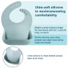 Picture of PandaEar Set of 3 Silicone Baby Bibs Waterproof, Soft, Unisex, 10-72 Months (Brown/Blue/Green)