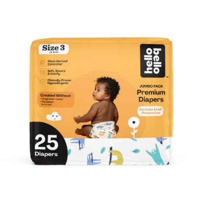 Picture of Hello Bello Premium Baby Diapers Size 3, 25 Count of Disposable, Extra-Absorbent, Hypoallergenic Baby Diapers with Snug and Comfort Fit, Sleepy Sloth