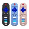 Picture of ERSIHUA 3Pcs Silicone Teething Toys, Remote Control Shape Teethers for Babies Remote Teething Toys, Silicone TV Remote Teether BPA Free/Dishwasher/Refrigerator Safe
