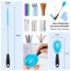 Picture of AnDocK Bottle Brush Cleaner Set, Long Handle 3-in-1 Stainless Steel Water Bottle Cleaning Brush for Washing Narrow Neck Bottle, Sport Bottle, Baby Bottle, Flask, Straw, Tumbler, Cup Cover.