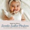 Picture of Itzy Ritzy Silicone Pacifiers for Newborn - Sweetie Soother Pacifiers Feature Collapsible Handle & Two Air Holes for Added Safety; For Ages Newborn and Up, Set of 2 in Buttercream & Toast