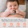 Picture of Itzy Ritzy Silicone Pacifiers for Newborn - Sweetie Soother Pacifiers Feature Collapsible Handle & Two Air Holes for Added Safety; For Ages Newborn and Up, Set of 2 in Buttercream & Toast