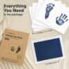 Picture of 1-Pack Inkless Hand and Footprint Kit - Ink Pad for Baby Hand and Footprints - Dog Paw Print Kit,Dog Nose Print Kit - Baby Footprint Kit, Clean Touch Baby Foot Printing Kit,Handprint Kit (Navy, Jumbo)