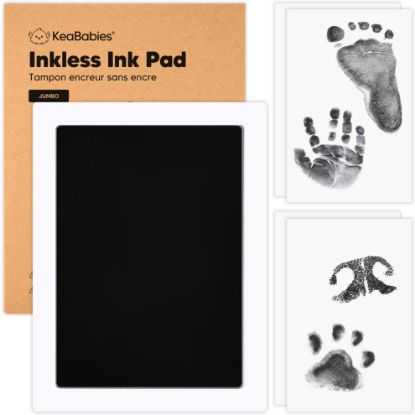 Picture of 1-Pack Inkless Baby Hand and Footprint Kit - Mess Free Ink Pad for Newborn Keepsake, Dog Nose & Paw Print Kit, Clean Touch Ink Pad for Baby Hand & Footprints, Ideal Mother's Day Gifts (Jumbo)