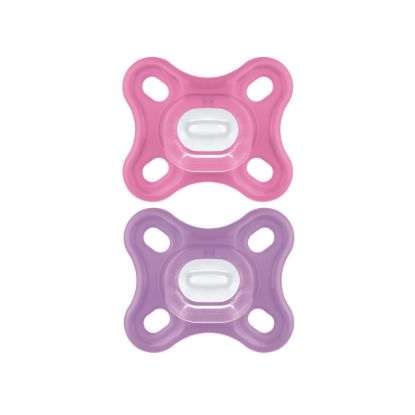 Picture of MAM Comfort Baby Pacifiers, Lightweight One-Piece Full Silicone Binky for Newborns 0-3 Months, BPA-Free Nipple, Easy to Clean Pacifier, Best for Breastfed Babies, with Sterilizer Case, 2 Count Binkies