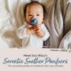 Picture of Itzy Ritzy Silicone Pacifiers for Newborn - Sweetie Soother Pacifiers Feature Collapsible Handle & Two Air Holes for Added Safety; for Ages Newborn and Up, Set of 2 in Light Blue & Dark Blue