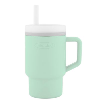 Picture of Infantino My 1st Tumbler - Adorable Miniature Tumbler with Leak-Resistant Straw and Toddler-Friendly Handle, Encourages Hydration, Easy to Clean, 9 fl. oz, Cool Mint