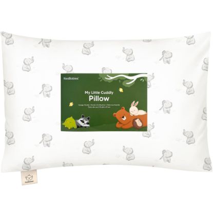 Picture of Toddler Pillow with Pillowcase - 13x18 My Little Cuddly Pillow, Viscose Derived From Bamboo Nursery Toddler Pillows for Sleeping,Kids Pillow,Small Travel Pillows,Mini Toddler Bed Pillow (Elly)