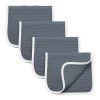 Picture of Synrroe Burp Cloths Large, Muslin Burp Cloths for Baby Girls and Boys, Pack of 4 Extra Absorbent and Soft Muslin, 6 Layers 20 by 10 Inches 100% Cotton (Dark Grey 4 Pack)