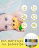 Picture of Babygoal Neutral Pacifier Clips, 6 Pack Binky Paci Holder Leashes for Baby Boys and Girls Fits for Most Pacifier, Binkie Styles & Baby Teethers & Toys and Gift