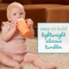 Picture of Infantino My 1st Tumbler - Adorable Miniature Tumbler with Leak-Resistant Straw and Toddler-Friendly Handle, Encourages Hydration, Easy to Clean, 9 fl. oz, Creamsicle
