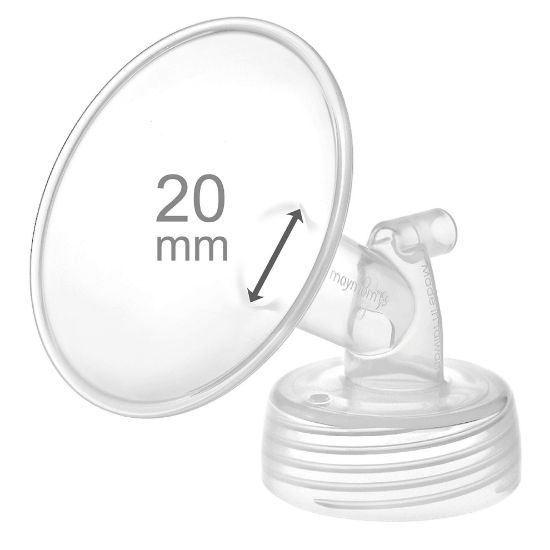 Picture of Maymom 20mm Wide Neck Pump Part for Spectra S1/S2 Pumps; Incl Wide Mouth Flange; Not Original Spectra Flange; Replaces Spectra Shield; Compatible with Spectra Syndergy Gold